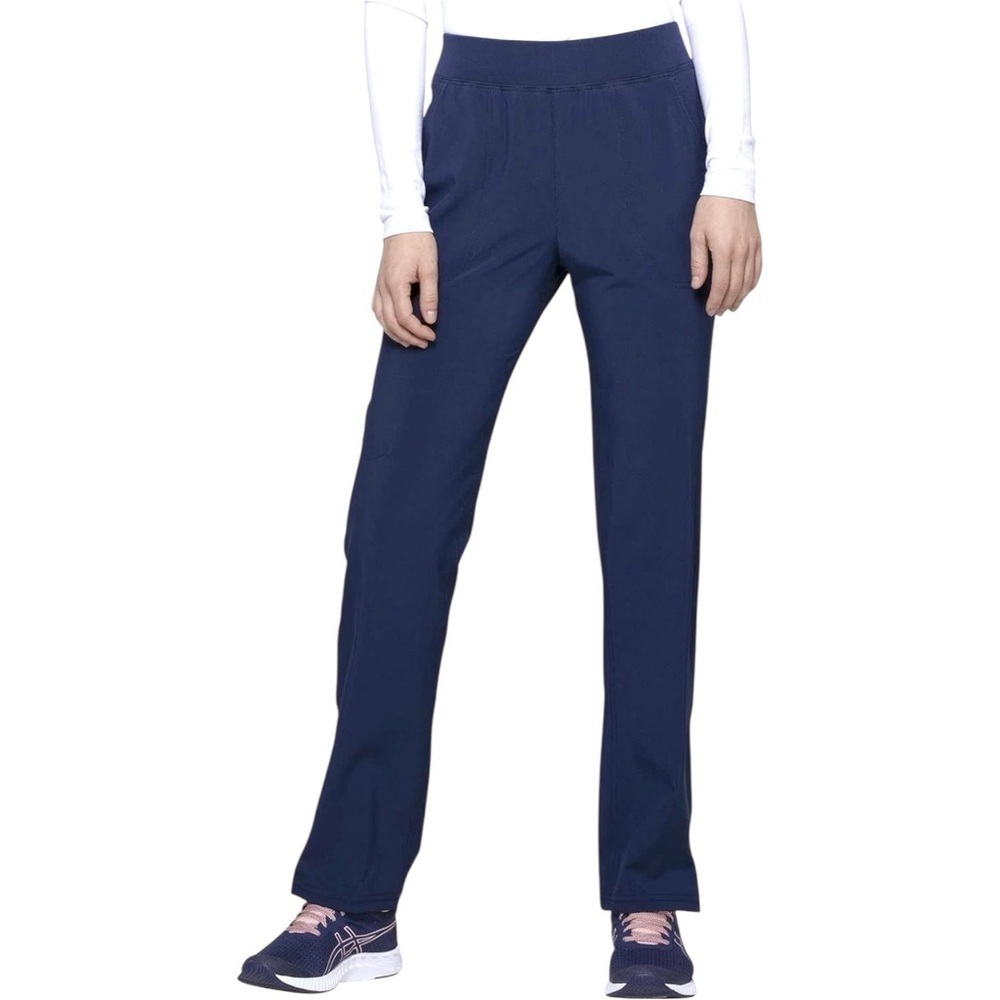 HeartSoul Women’s Mid Rise Pull On Scrub Pant Style HS075P Navy Blue Petite Med - Picture 1 of 7